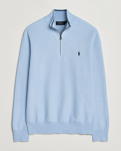 Polo Ralph Lauren Textured Half Zip Office Blue – Sininen