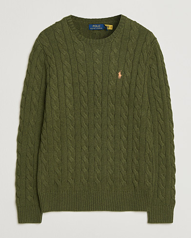 Polo Ralph Lauren Cotton Cable Pullover Garden Trail Heather – Vihreä