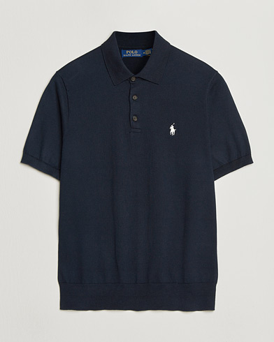Polo Ralph Lauren Knitted Short Sleeve Polo Hunter Navy – Sininen