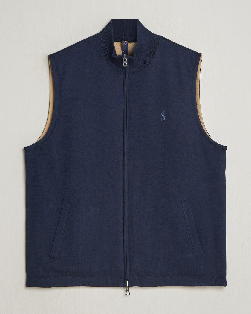 Polo Ralph Lauren Wool Blend Vest Navy Combo – Sininen