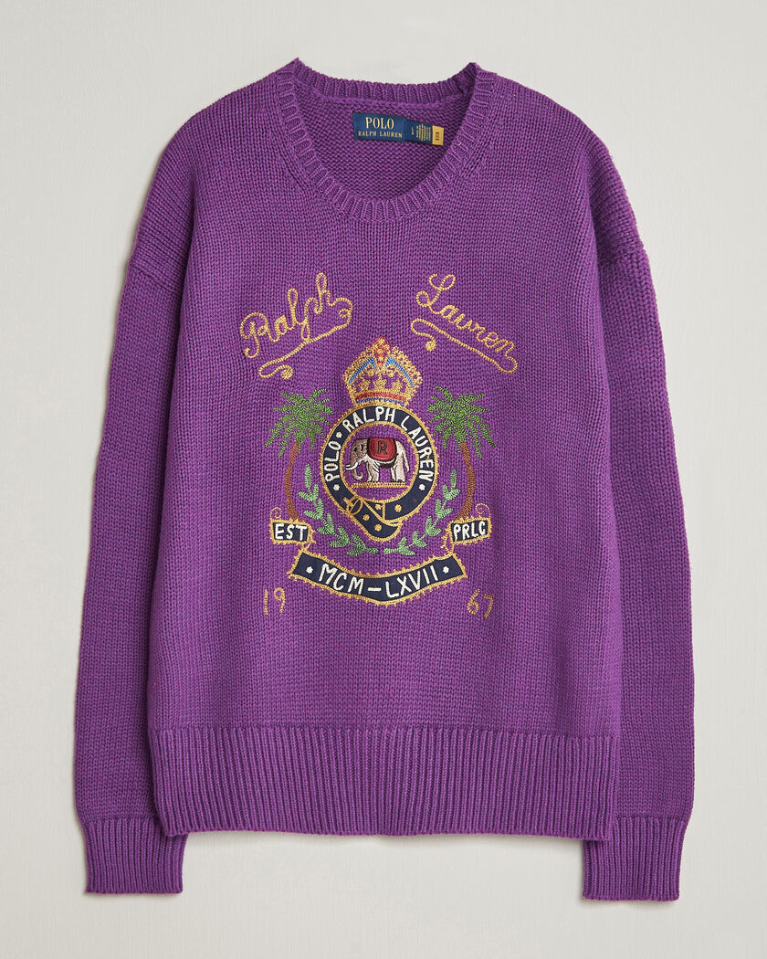 Polo Ralph Lauren Cotton Logo Sweater Purple Heahter – Liila
