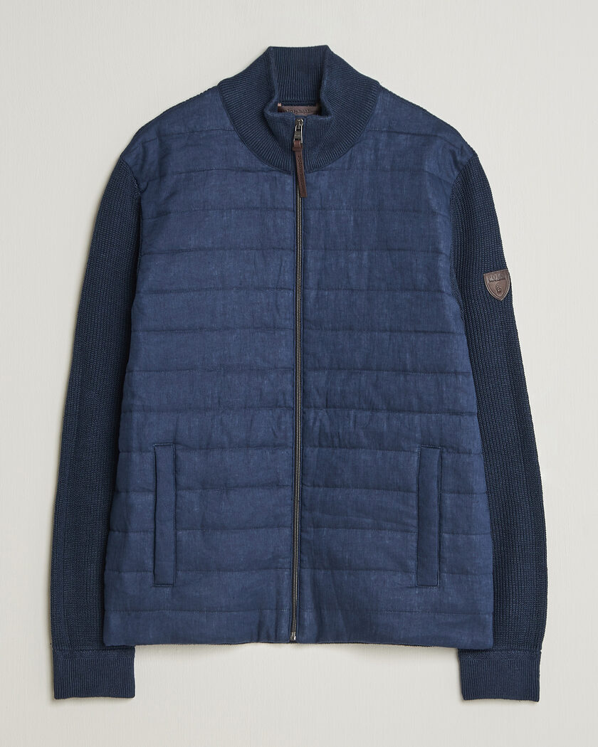 Polo Ralph Lauren Linen Full Zip Sweater Navy – Sininen