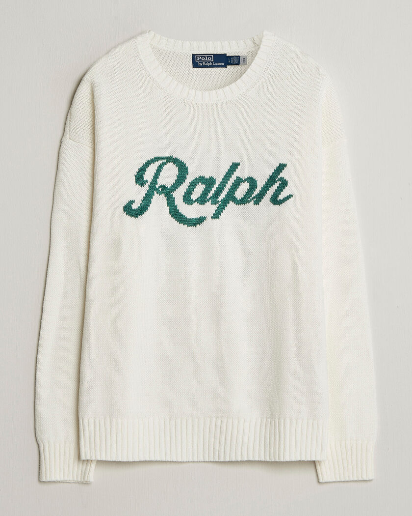 Polo Ralph Lauren Linen Blend Sweater Deckwash White – Valkoinen