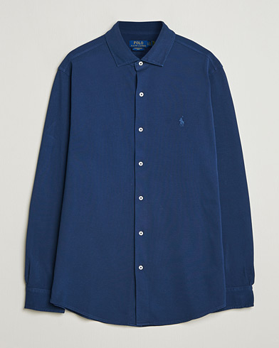 Polo Ralph Lauren Featherweight Knitted Shirt Dark Cobalt – Sininen
