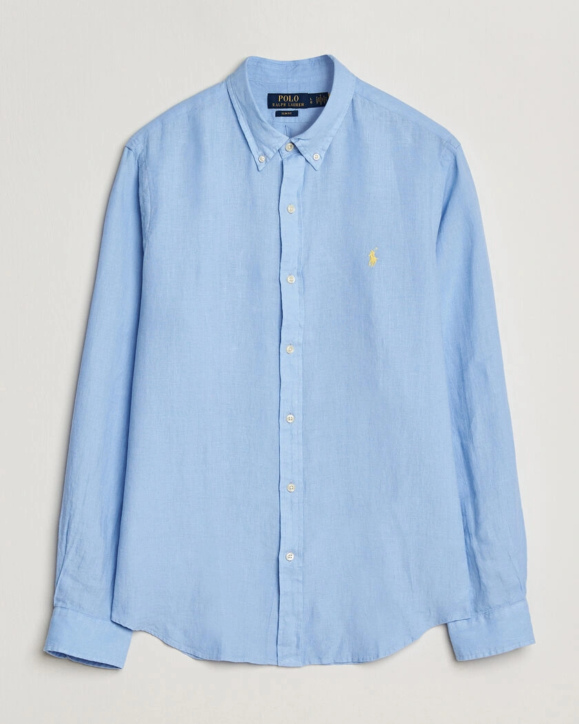 Polo Ralph Lauren Slim Fit Linen Shirt Austin Blue – Sininen