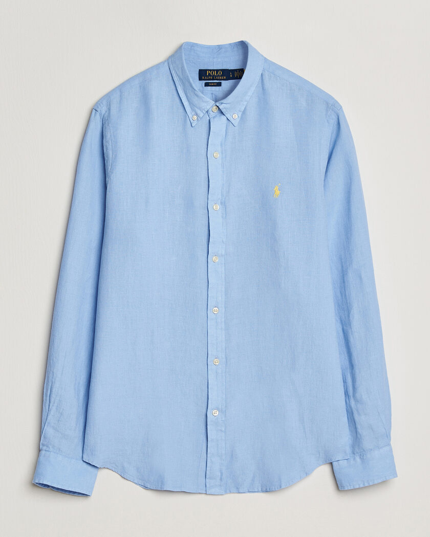 Polo Ralph Lauren Slim Fit Linen Shirt Austin Blue – Sininen