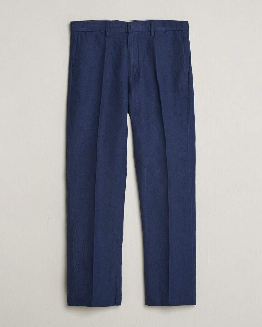 Polo Ralph Lauren Cotton Linen Pants Newport Navy – Sininen