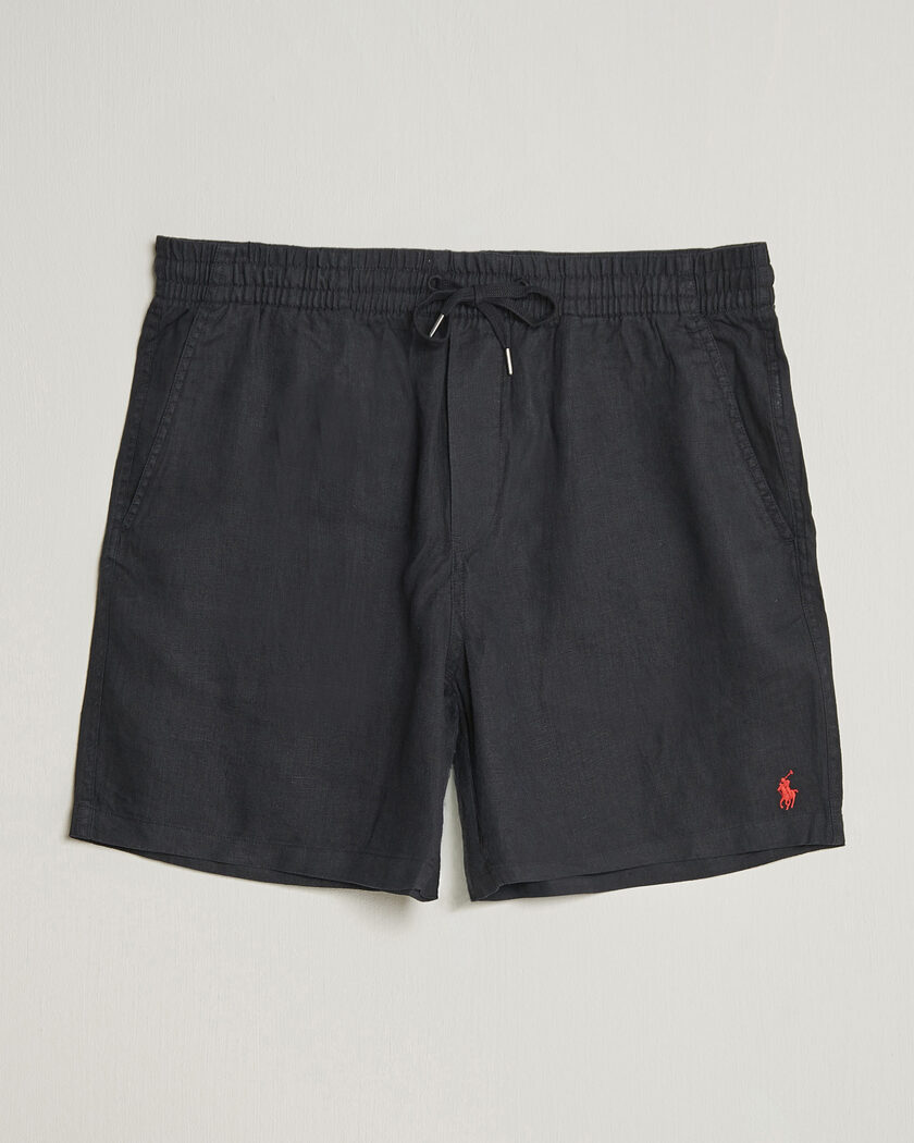 Polo Ralph Lauren Dyed Linen Shorts Polo Black – Musta