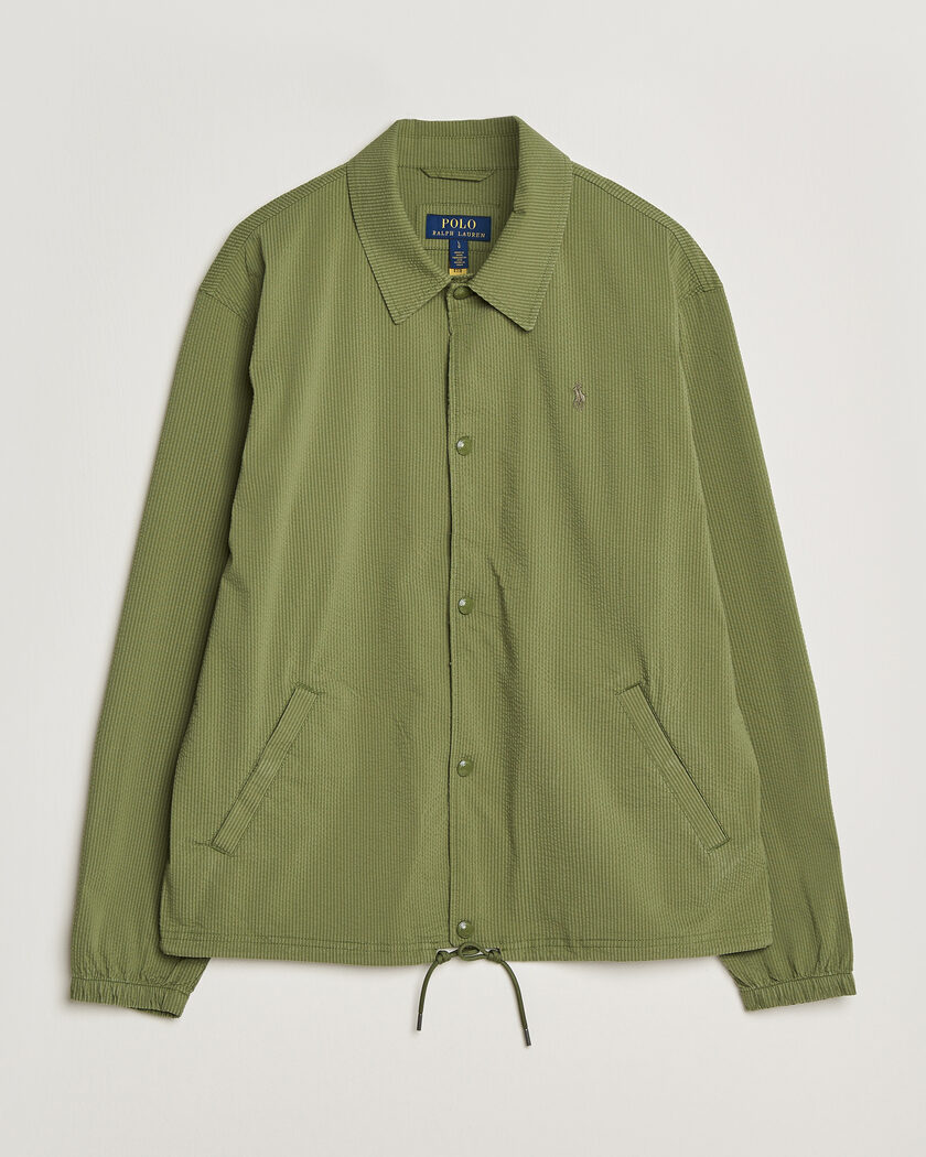 Polo Ralph Lauren Seersucker Windbreaker Jacket Supply Olive – Vihreä