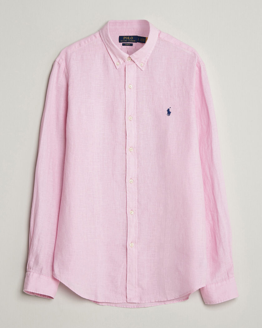 Polo Ralph Lauren Slim Fit Linen Shirt Carmel Pink – Vaaleanpunainen