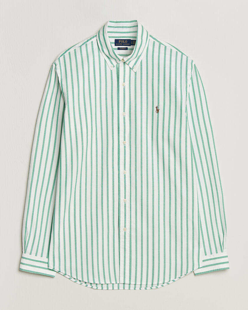 Polo Ralph Lauren Custom Fit Striped Oxford Shirt Green – Vihreä