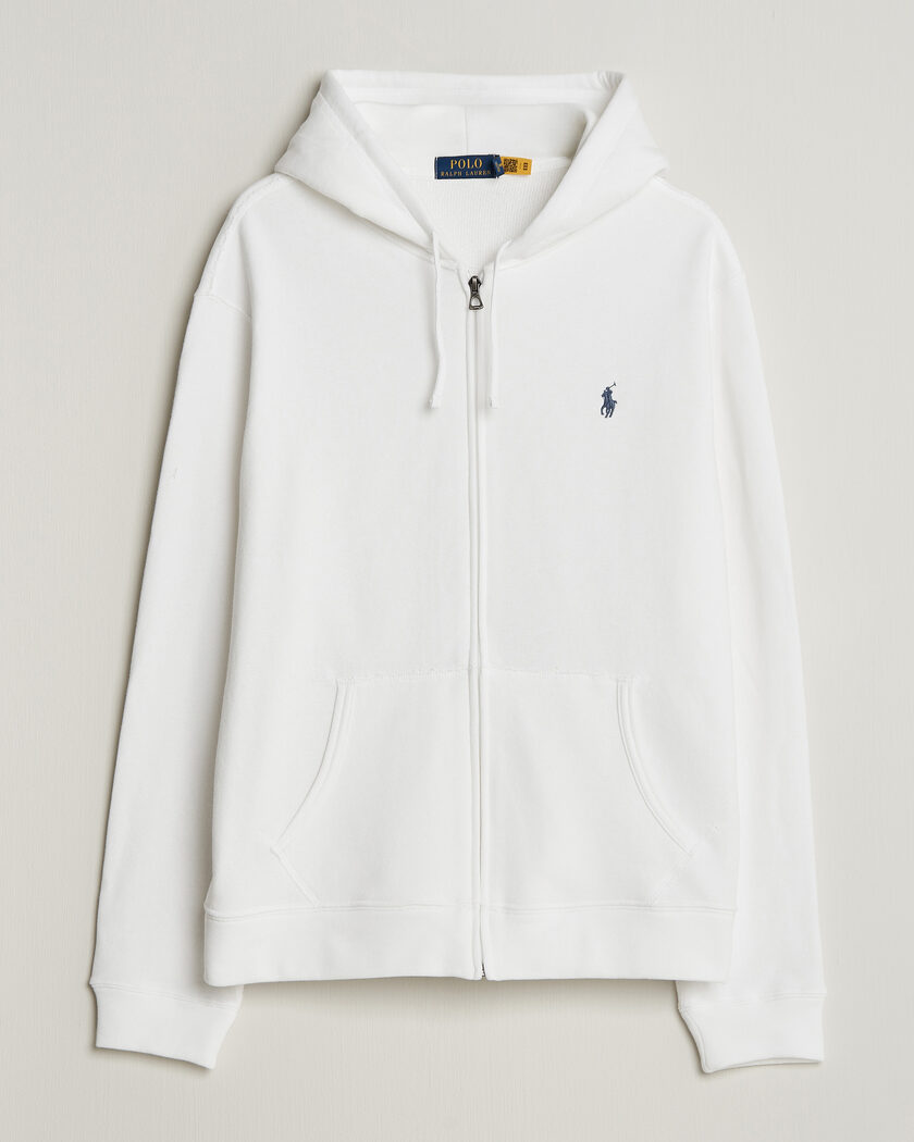 Polo Ralph Lauren Island Terry Full Zip Hoodie White – Valkoinen