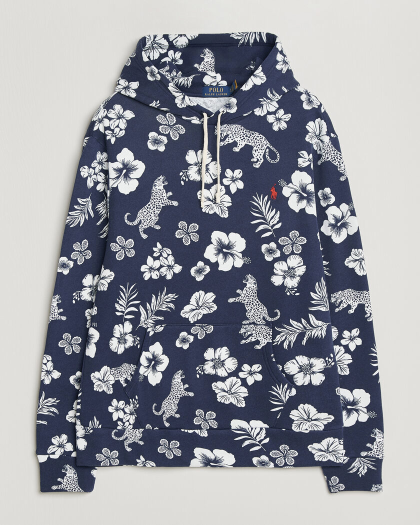 Polo Ralph Lauren Island Terry Hoodie Jaguar Tropical – Sininen