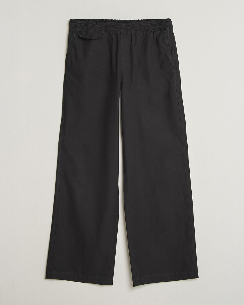 A.P.C. Lou Cotton/Linen Drawstring Trousers Faded Black – Musta