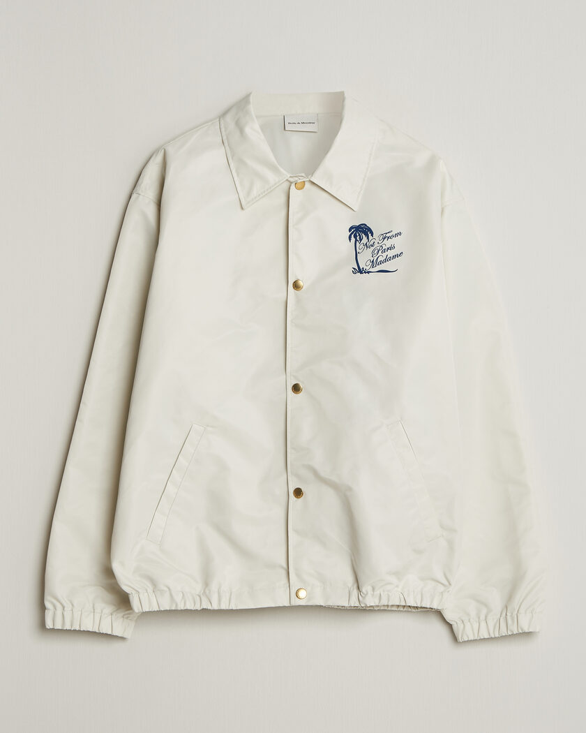 Drôle de Monsieur Palmier Slogan Coach Jacket Off White – Valkoinen