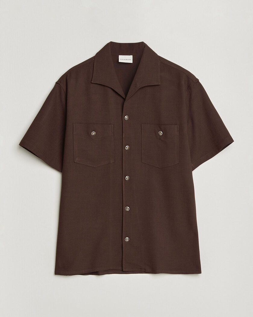 Drôle de Monsieur Viscose Resort Shirt Brown – Ruskea