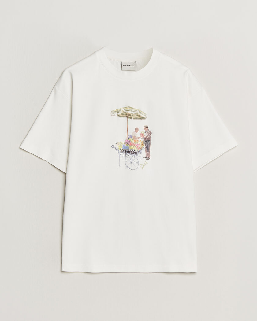 Drôle de Monsieur Fleuriste T-Shirt Off White – Valkoinen