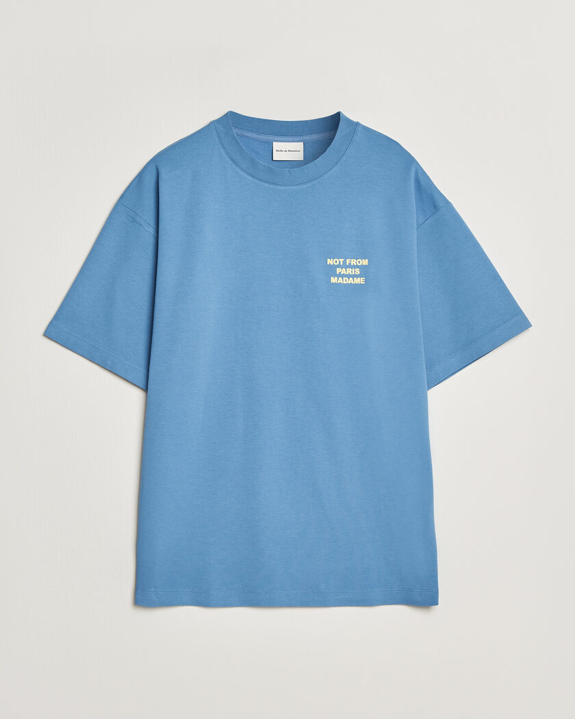 Drôle de Monsieur Slogan T-Shirt Atlantic Blue – Sininen