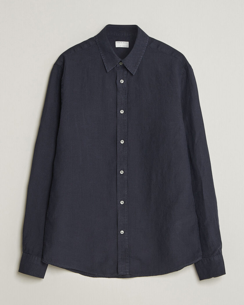 Tiger of Sweden Spenser Linen Shirt Midnight Blue – Sininen