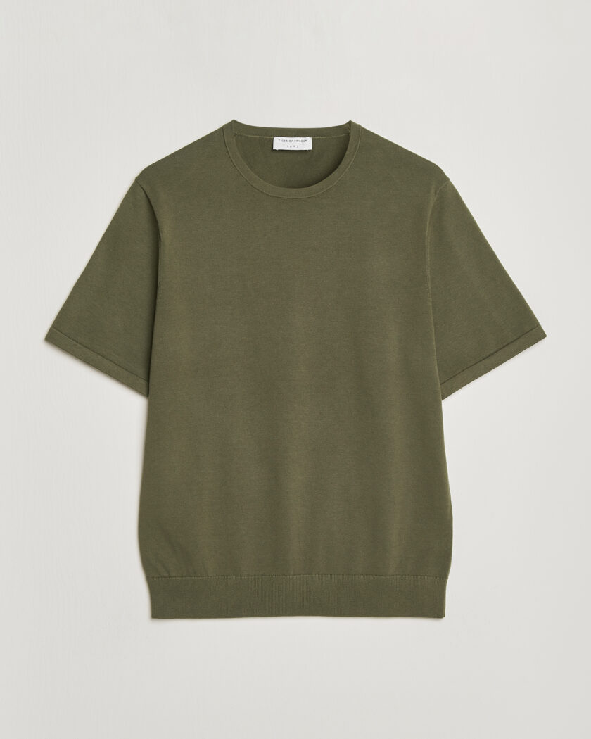 Tiger of Sweden Connor Cotton Knitted T-Shirt Kalamata Green – Vihreä
