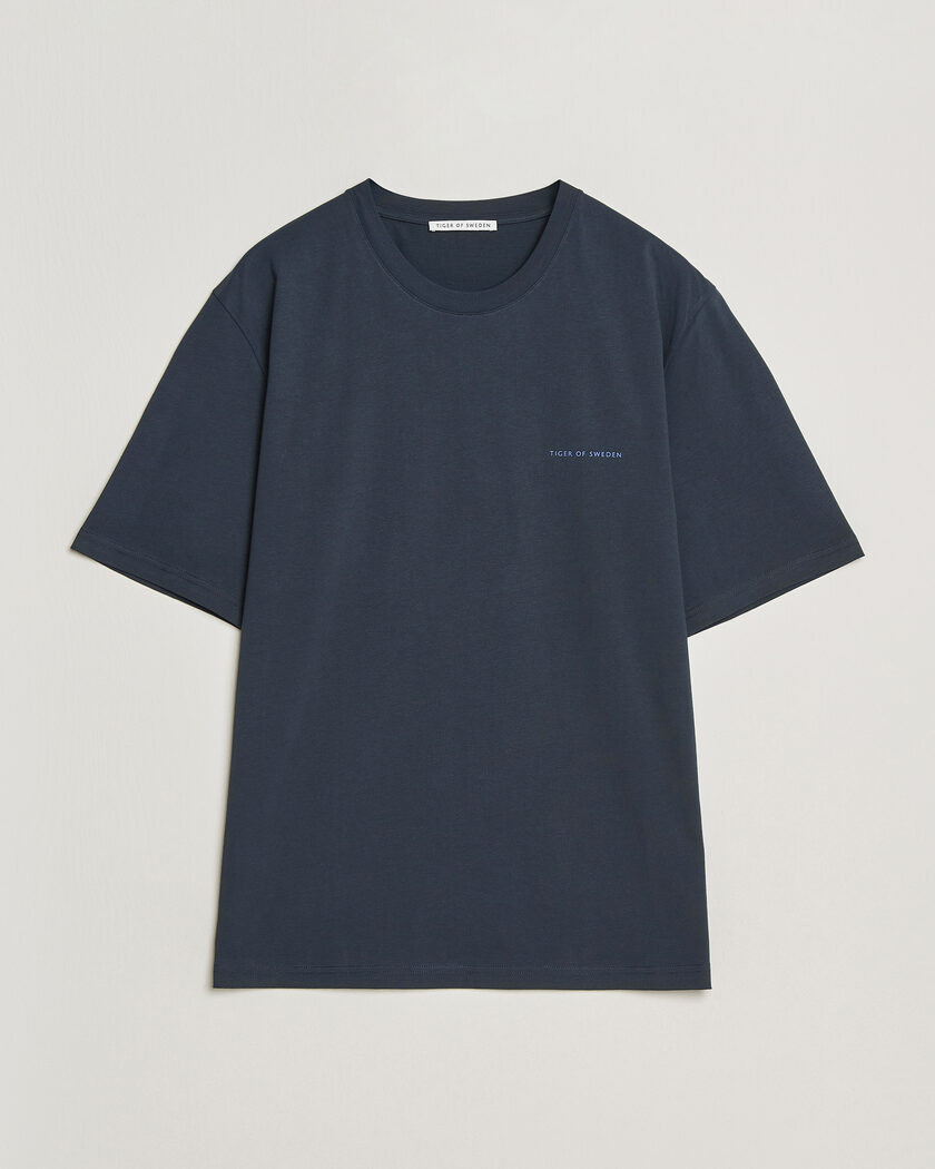 Tiger of Sweden Pro Logo Crew Neck T-Shirt Light Ink – Sininen