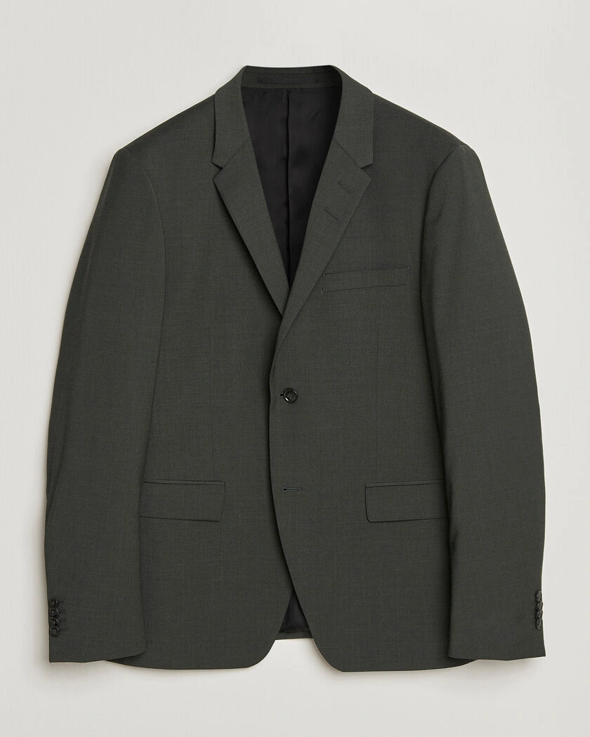 Tiger of Sweden Jamie Wool Travel Suit Blazer Olive Extreme – Vihreä