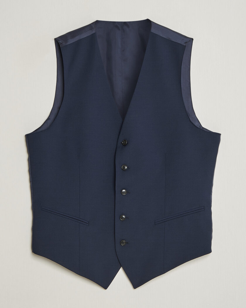 Tiger of Sweden Winston Wool Travel Waistcoat Royal Blue – Sininen