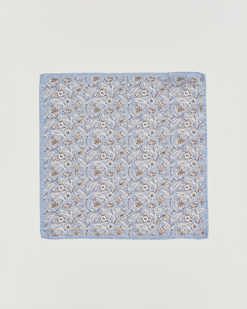 Amanda Christensen Silk Oxford Large Flower Pocket Square Blue – Sininen
