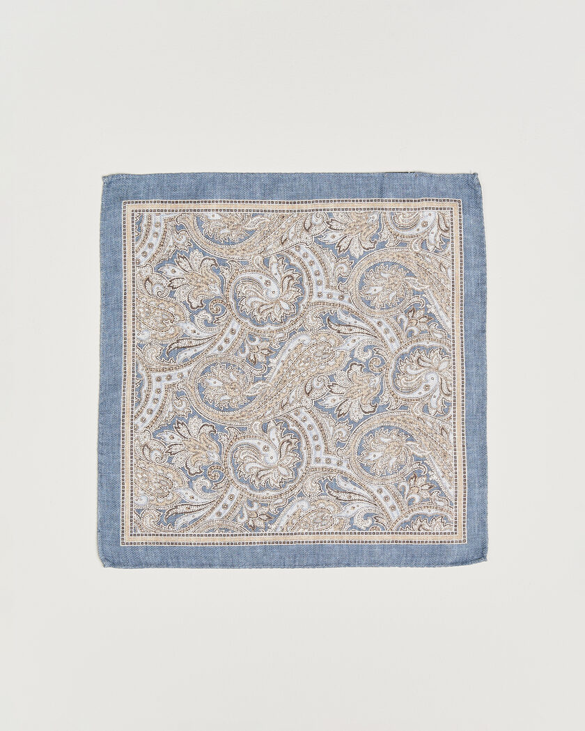 Amanda Christensen Silk Shappe Double Faced Pocket Square Navy – Sininen