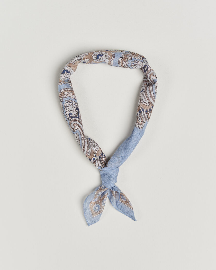 Amanda Christensen Cotton Voilé Large Paisley Bandana Blue – Sininen