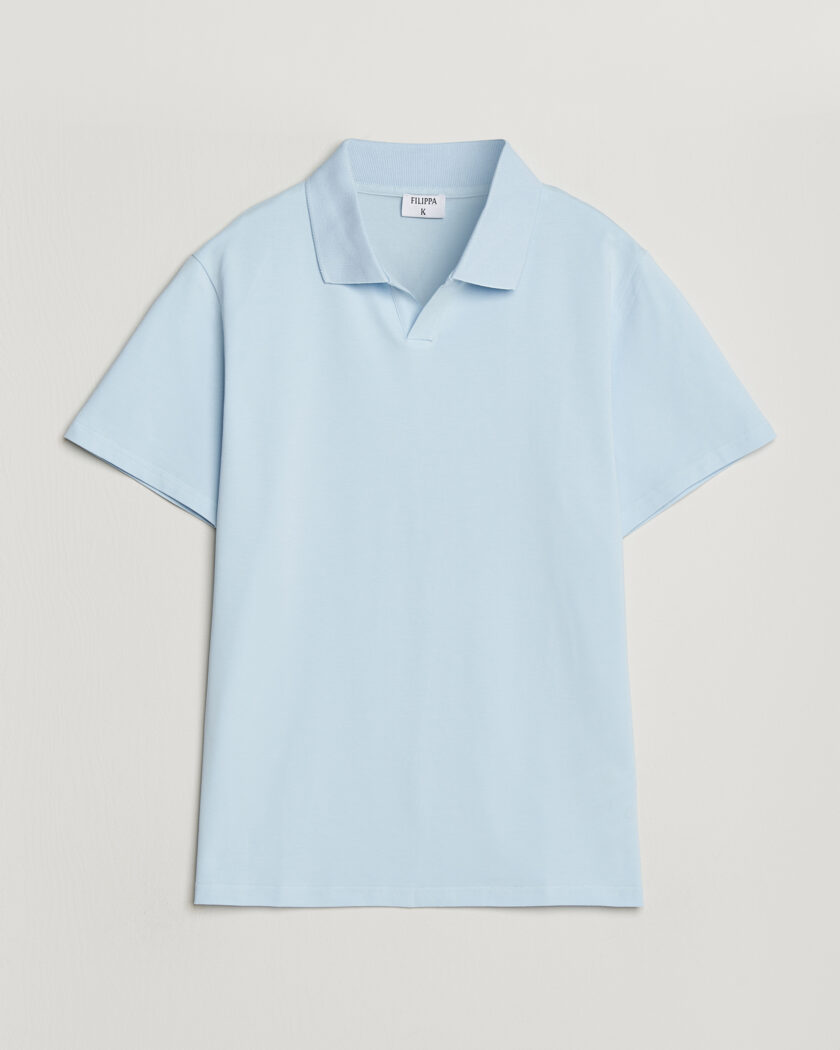 Filippa K Soft Lycra Polo T-Shirt Frost Blue – Sininen