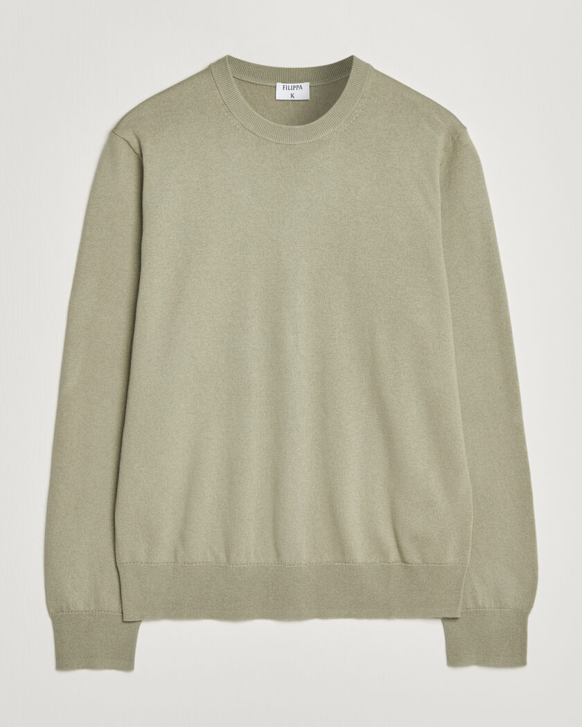 Filippa K Cotton Merino Knitted Sweater Light Green – Vihreä