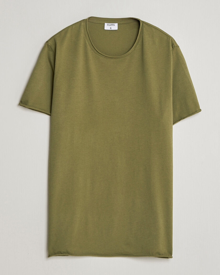 Filippa K Roll Neck Crew Neck T-Shirt Laurel Green – Vihreä