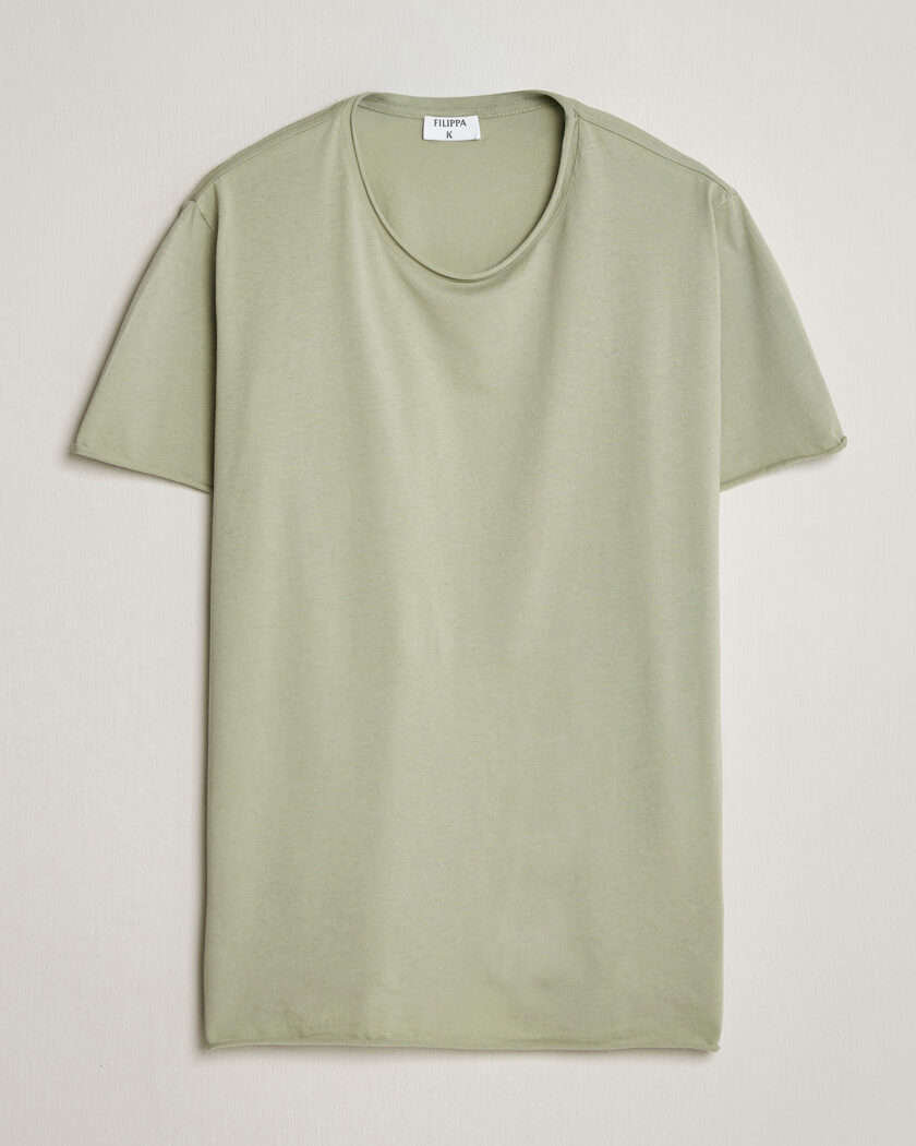 Filippa K Roll Neck Crew Neck T-Shirt Light Green – Vihreä
