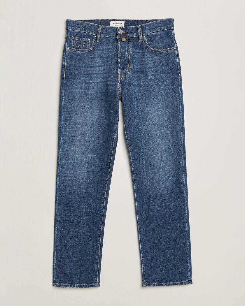 Jacob Cohën Edos Regular Straight Fit Stretch Jeans Mid Blue – Sininen