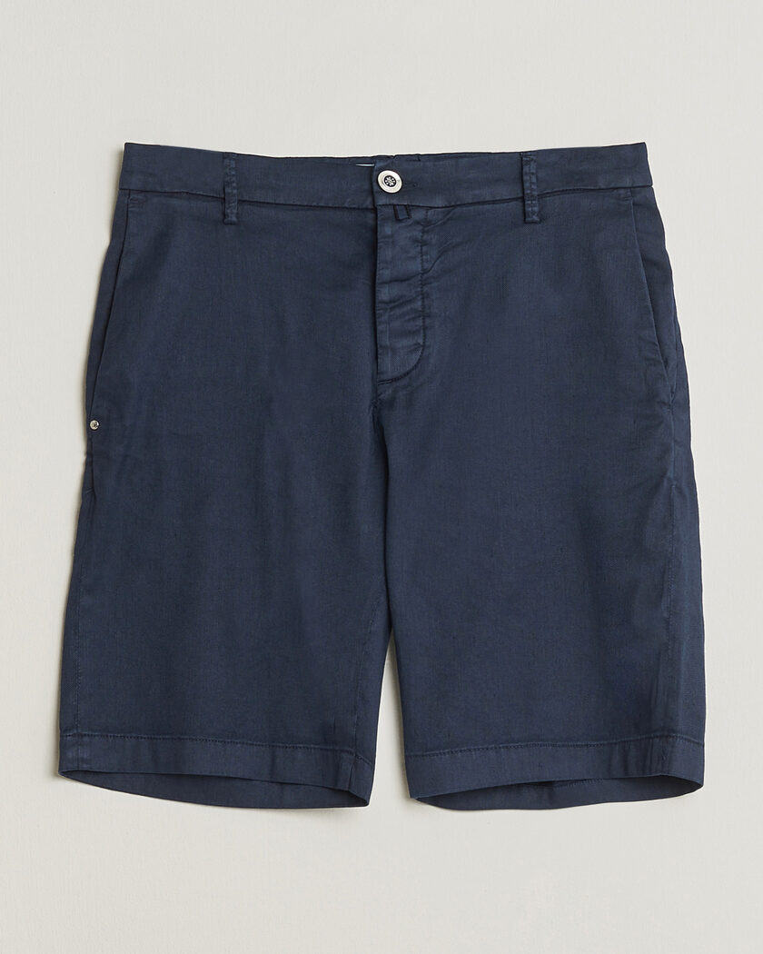 Jacob Cohën George Stretch Linen Shorts Navy – Sininen