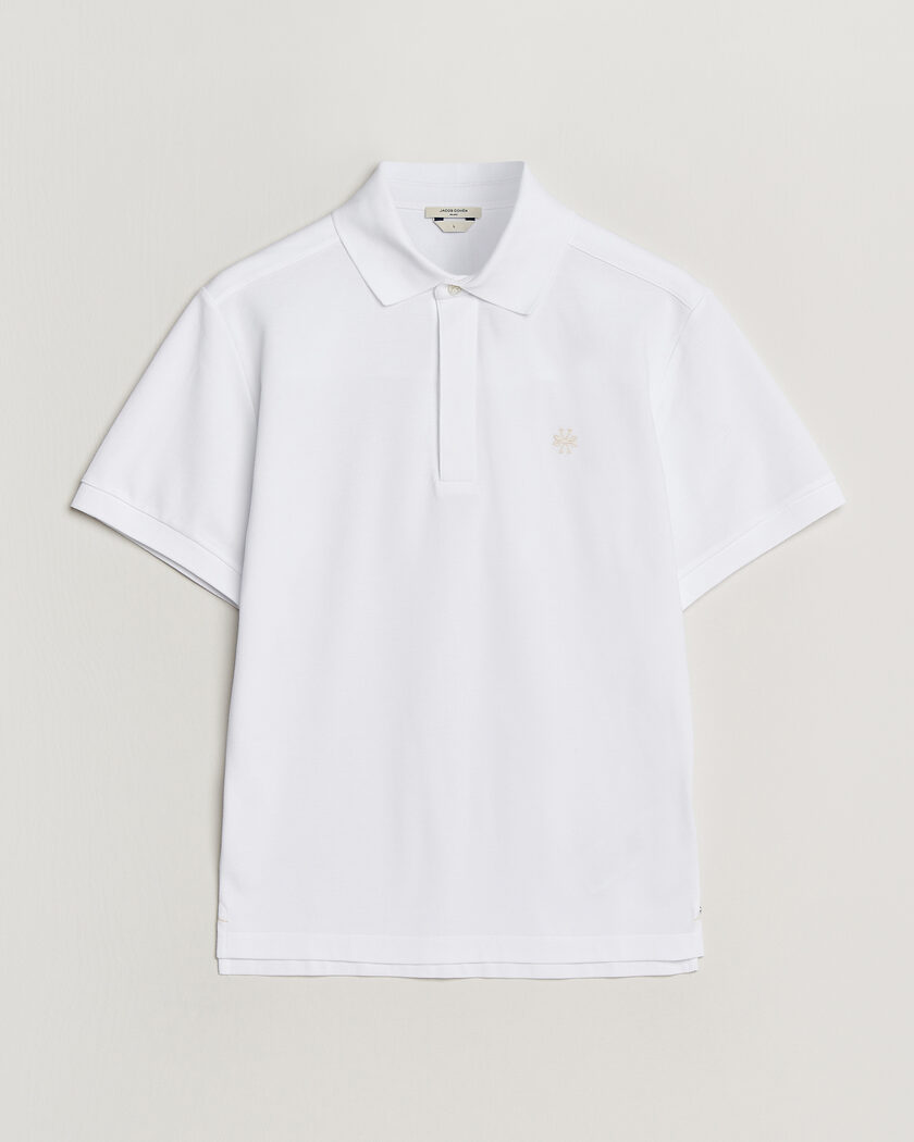 Jacob Cohën Cotton Polo Piquet Optical White – Valkoinen