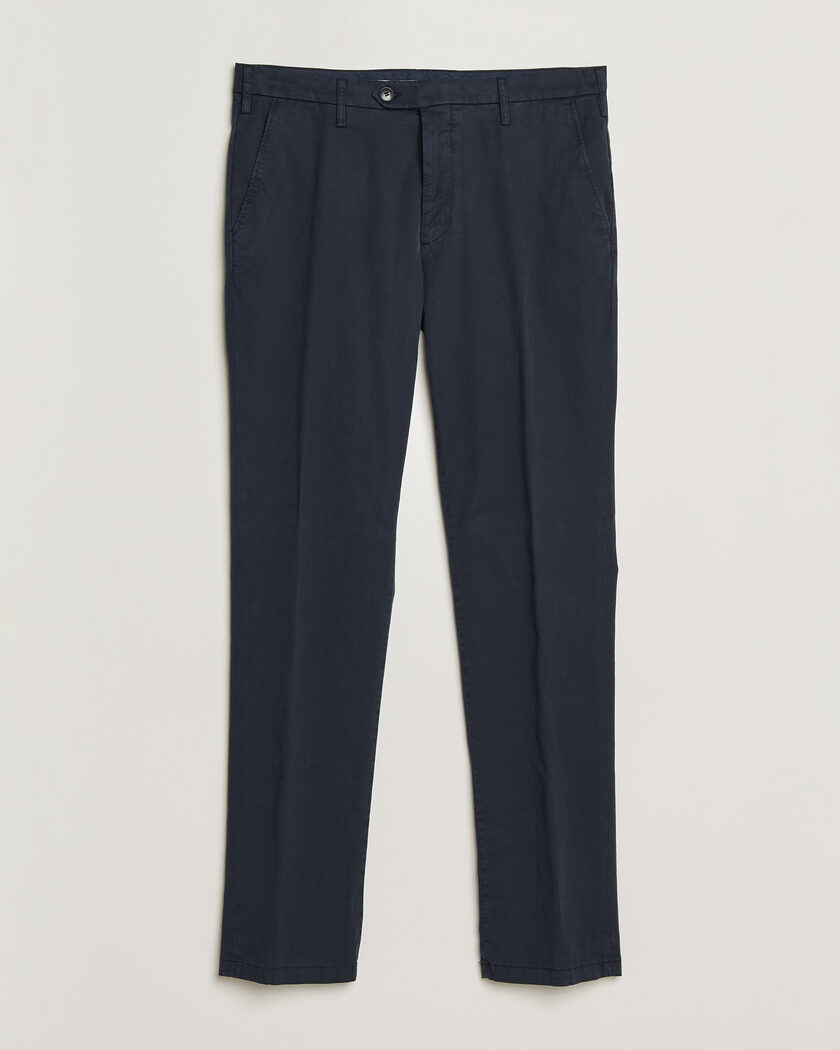 Canali Regular Fit Cotton/Stretch Chinos Navy – Sininen