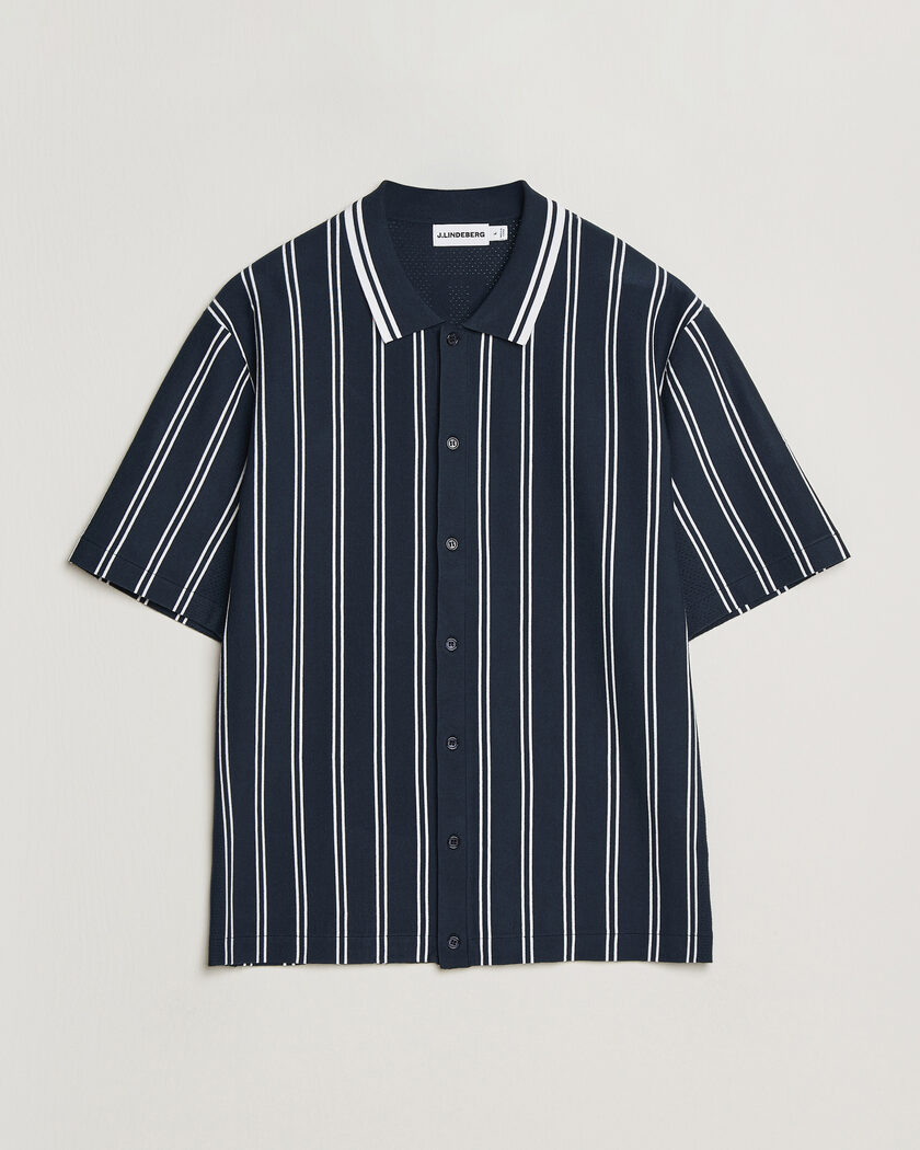 J.Lindeberg Rue Knit Short Sleeve Shirt JL Navy – Sininen