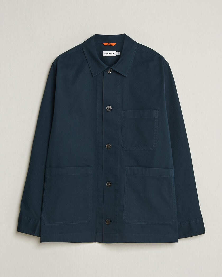 J.Lindeberg Easton Cotton Overshirt JL Navy – Sininen