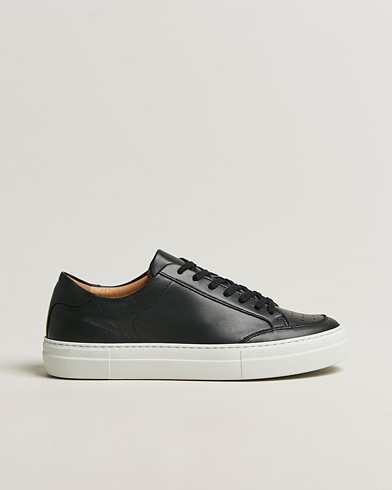 J.Lindeberg Art Signature Leather Sneaker Black – Musta
