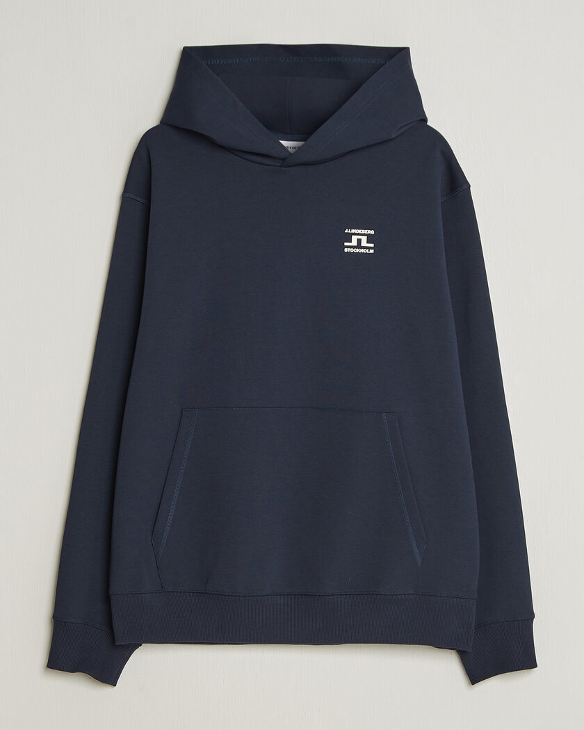 J.Lindeberg Club Printed Hoodie JL Navy – Sininen