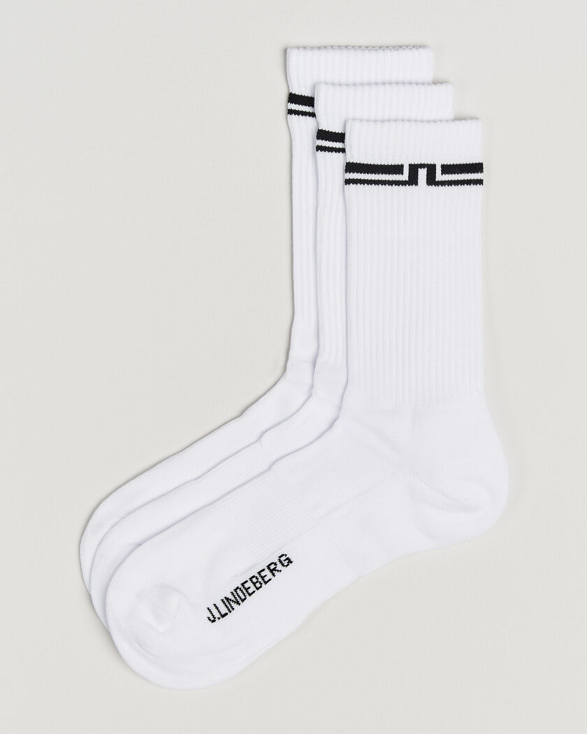 J.Lindeberg Johnson 3-Pack Socks White – Valkoinen