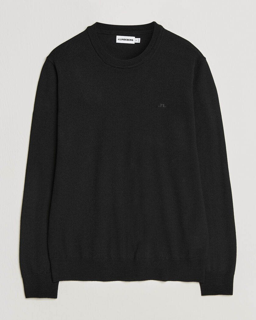 J.Lindeberg Keane Merino Crew Neck Pullover Black – Musta