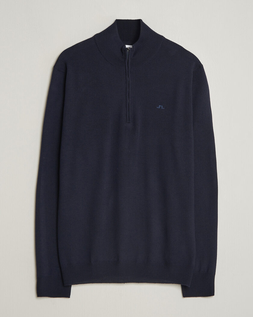 J.Lindeberg Kiyan Merino Half Zip JL Navy – Sininen