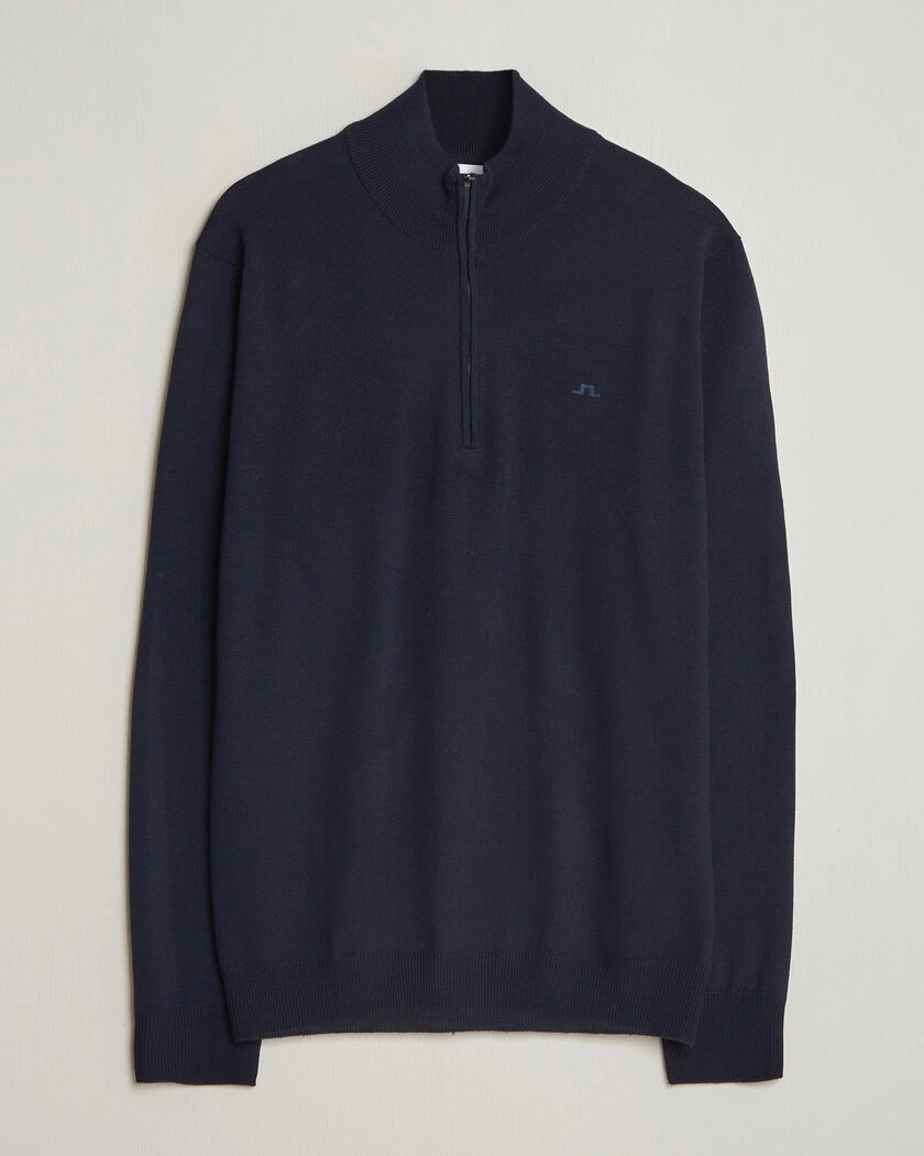 J.Lindeberg Kiyan Merino Half Zip JL Navy – Sininen