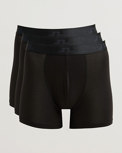 J.Lindeberg 3-Pack Bridge Lyocell Boxer Black – Musta