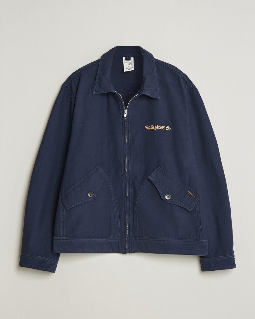 Nudie Jeans Blake Embroided Jacket Navy – Sininen