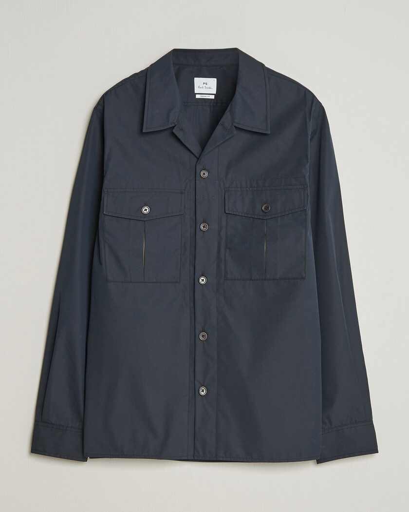 PS Paul Smith Casual Cotton Overshirt Navy – Sininen