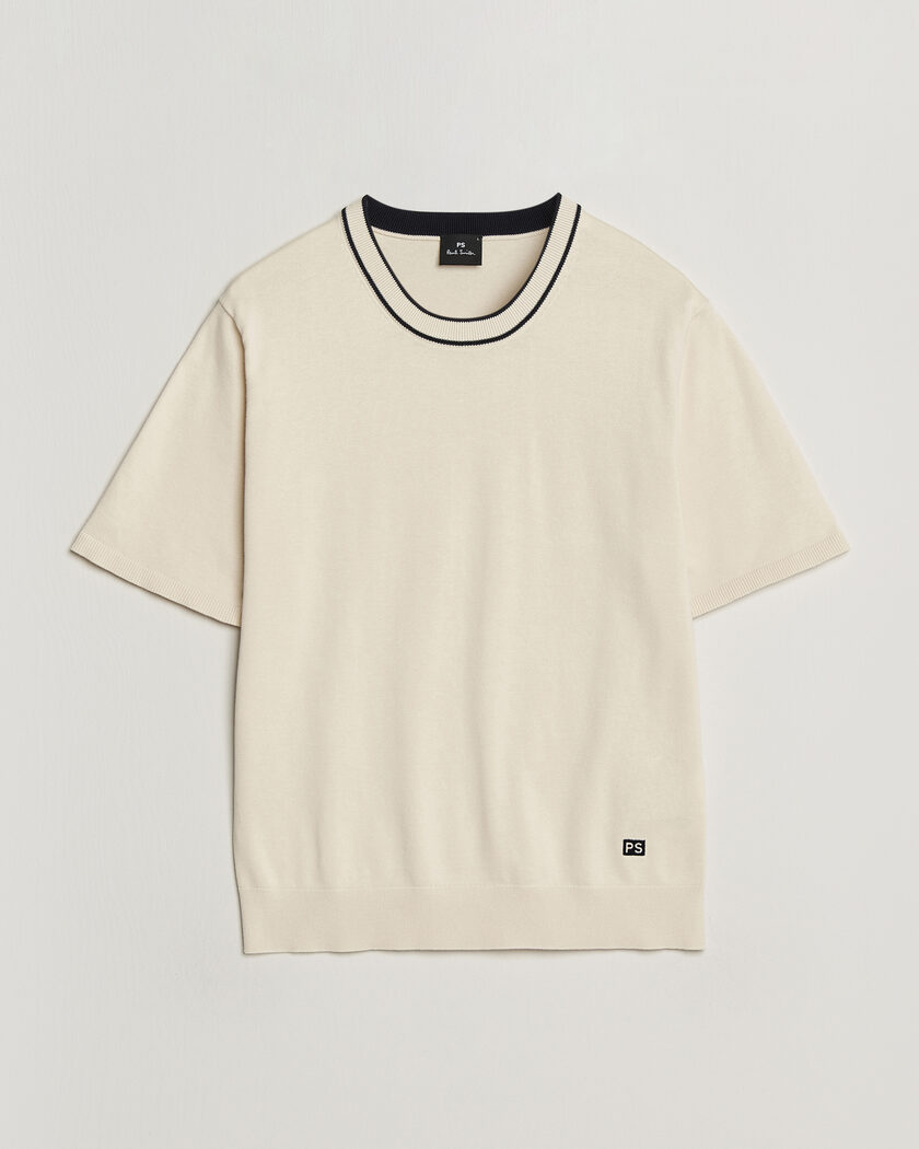 PS Paul Smith Cotton Knitted T-Shirt White – Valkoinen